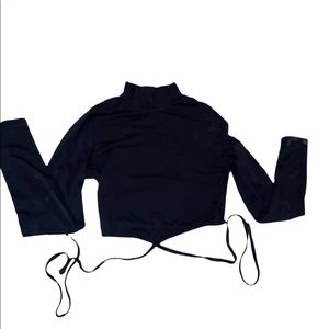 Pacsun Black turtle neck crop top